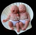 Clay figurine/Wedding Cake Topper/Newborn baby gift