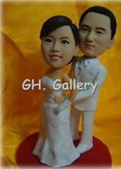 clay figurine-wedding/aniversary gift