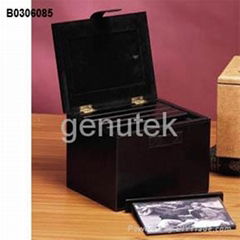 Black PVC Leather Photo Box