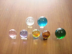 crystal balls, diamonds