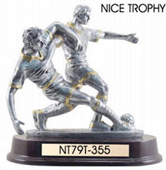 Polyresin Trophy/Award/Promotion/Resinic/Prize/Football/Player/Soccer/Sculpture