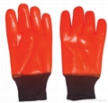 Fluorescent PVC glove 1