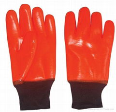 Fluorescent PVC glove