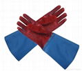 Red PVC fully coated glove anti-slippy