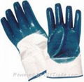 Dark blue nitrile coated glove