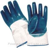 Dark blue nitrile coated glove