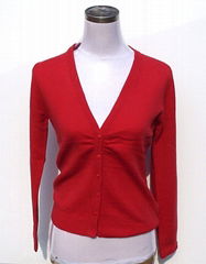 Women's V-neck cardigan