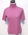 Women's pull-down collar and short-sleeve T-shirt 1