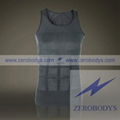 ZEROBODYS Incredible Mens Body Shaper Vest (Gray 107)
