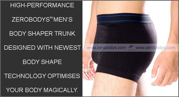 ZEROBODYS Comfortable Mens Body Shaper Trunk (Black 319) 3