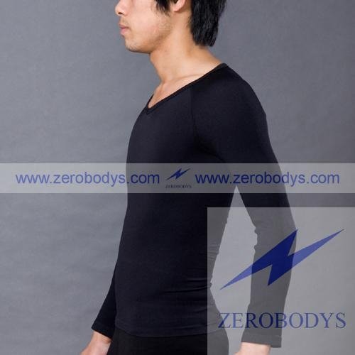 ZEROBODYS Comfortable Mens Body Shaper Long Sleeve T-Shirt (Black 321) 2