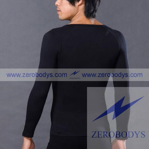 ZEROBODYS Comfortable Mens Body Shaper Long Sleeve T-Shirt (Black 321) 3