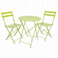 Steel table chair set of 3