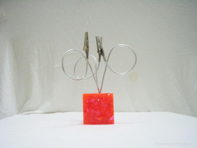 memo clip/label holder/card clip/gift/craft/resin card holder 2