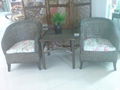 rattan coffee table and chair 1