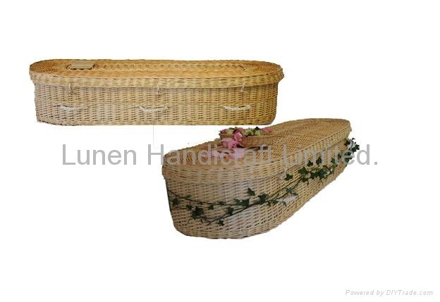 Elegant Shaped Oval Willow Coffins
