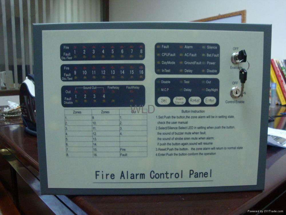 Fire Conventional Control Panel (8Zone,16zone)
