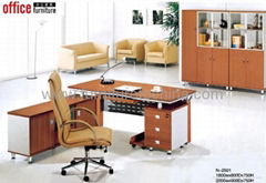 office manager computer wooden table