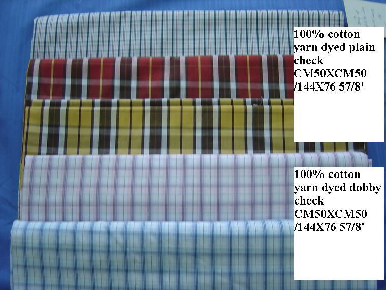 100% cotton y/d fabrics 2