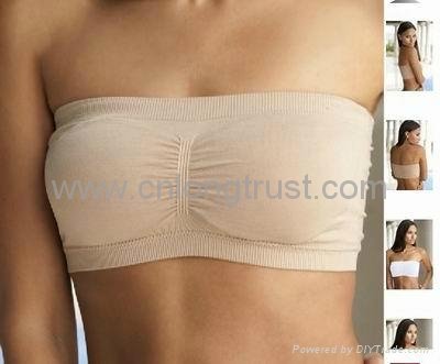 double sides Bandeau bra with removal pads