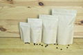 Blank No Print High Class Zipper Kraft Coffee Bag 3