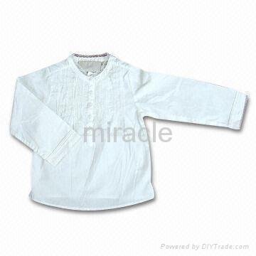 Girl's Cotton Long-sleeve Shirt