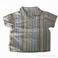 Chilren's Yarn-dyed Stripe Shirt 1