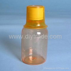 Amber PET syrup bottles