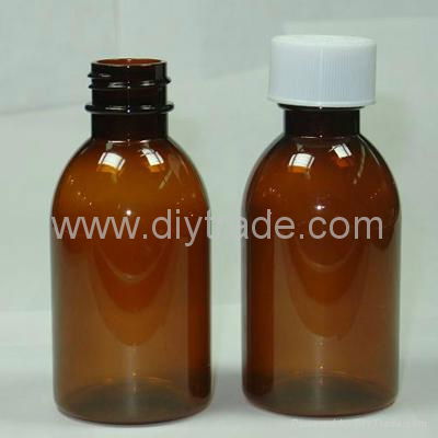 Amber PET syrup bottles 2