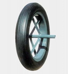 Solid rubber wheel