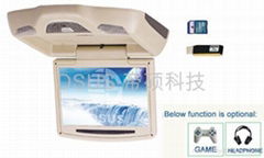 10.2 inch flip down DVD player with TV