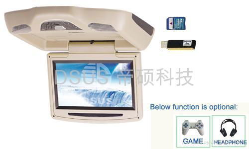 9inch flip down DVD player with TV