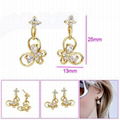 Imitation jewelry.Brass Gold-Plated Earring 