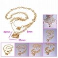 Imitation jewelry.Brass Gold-Plated necklace