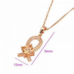 Imitation jewelry.Brass Gold-Plated Pendant