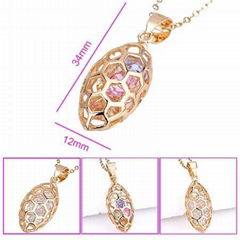 Imitation jewelry.Brass Gold-Plated Pendant