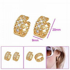 Imitation jewelry.Brass Gold-Plated Earring 