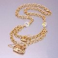 Imitation jewelry.Brass Gold-Plated necklace 3
