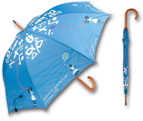 Automatic Opening wooden Frame stick Umbrella 