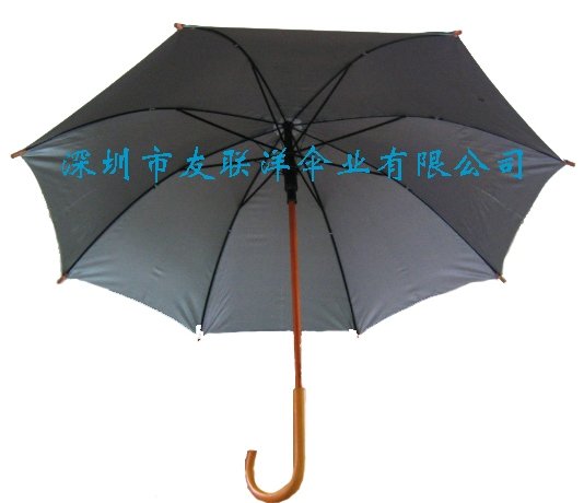 Automatic Opening wooden Frame stick Umbrella  4