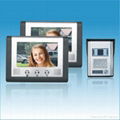 Color video doorphone with one outdoor unit & two indoor units