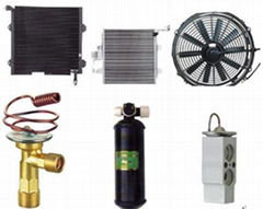 condenser,expansion valve,receiver,fan