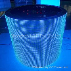 Round PH7.62 indoor Full color Led Screen Sign 3