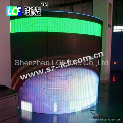 Round PH7.62 indoor Full color Led Screen Sign 4