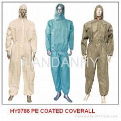 PE COATED NON-WOVEN COVERALL