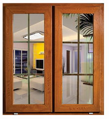 PVC casement window with colorful lamination