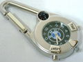 Compass ,lamp and watch all in one Keychain  1