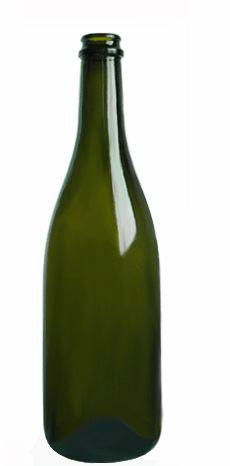 dark green champagne wine bottle