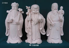 FU,LU,SHOU buddha statue and others