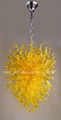 Hand blown glass chandelier / art glass